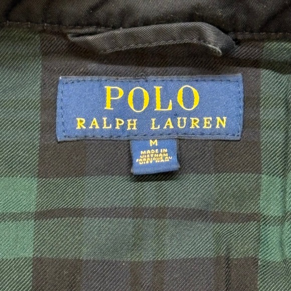 Vtg Polo Ralph Lauren Men's Navy 90's Zip Up Harrington Jacket Plaid Lined M - Picture 2 of 13
